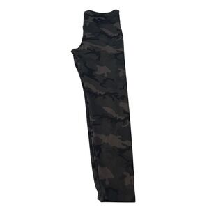 Fornia Womens Dark Camo High Waisted Leggings Charcoal Black Size Large